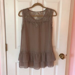 Nordstrom sheer ruffled sheer top